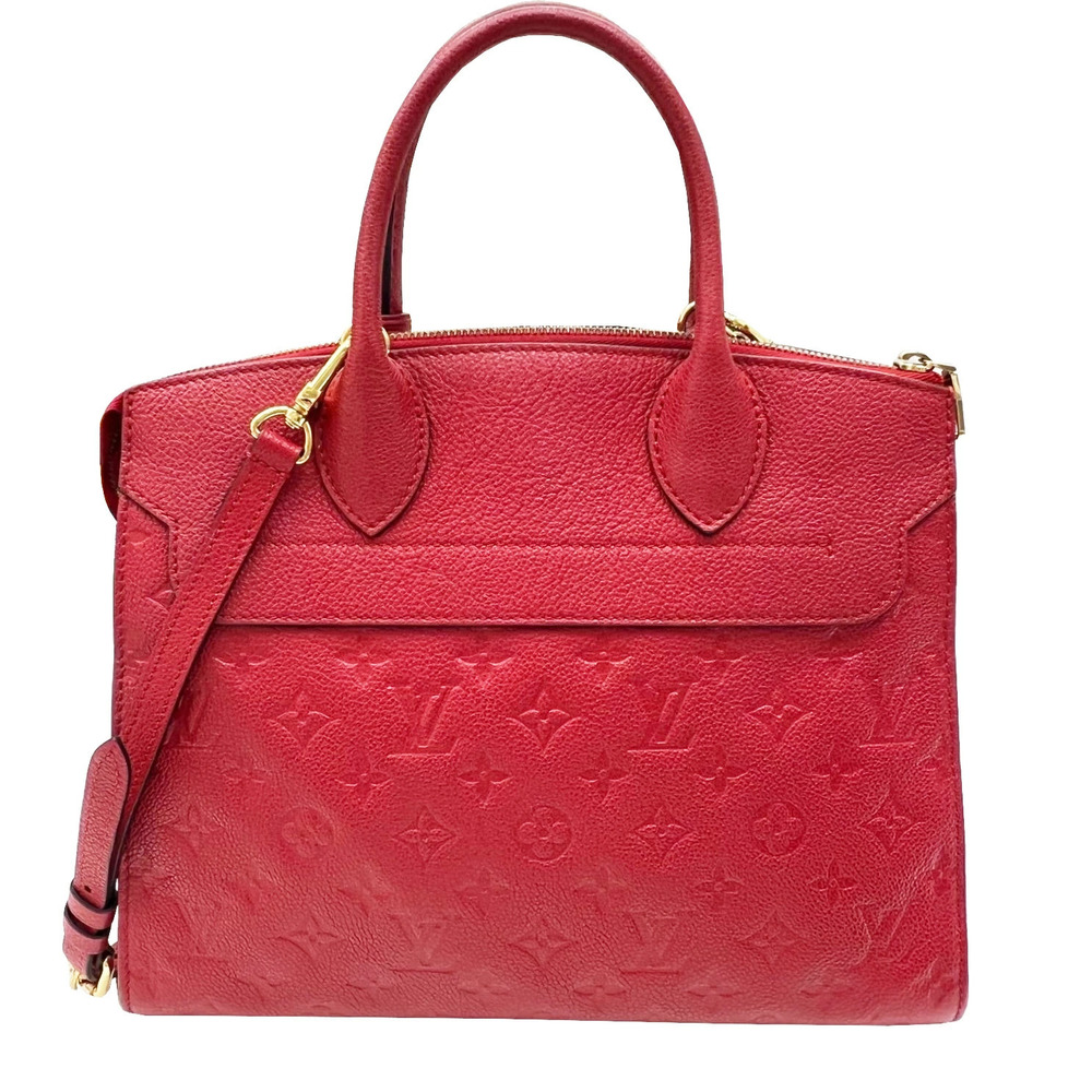 LOUIS VUITTON Monogram Empreinte Pont Neuf Red Handbag Shoulder Bag